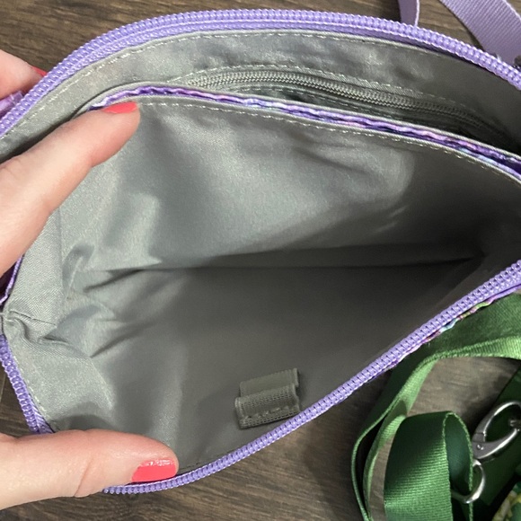 Baggallini Purple and Green Floral Crossbody Bags - Picture 7 of 8